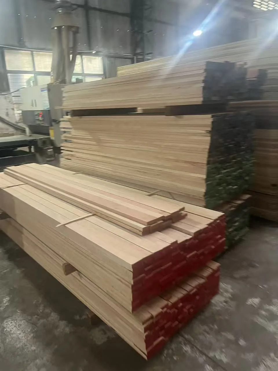Prepared timber inside a workshop