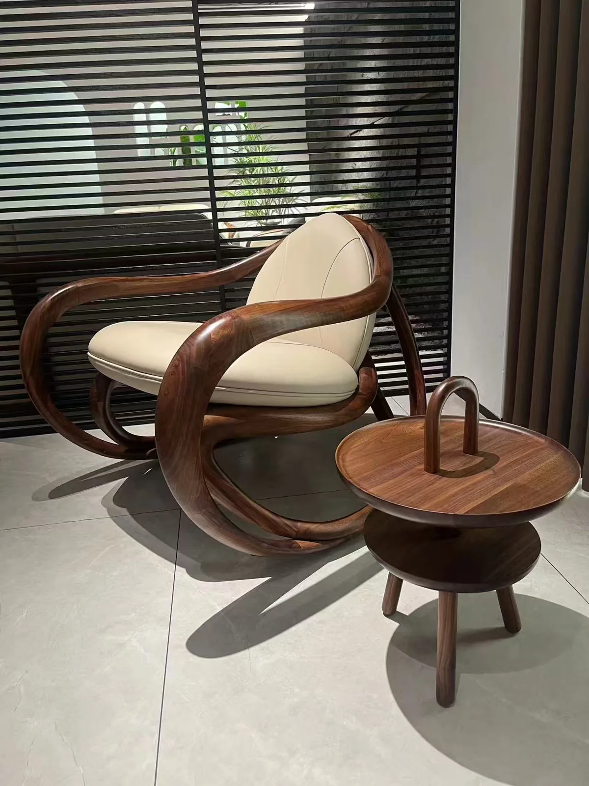 Wooden chair and table